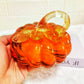 Mystic Amber Flame Glass Pumpkins – Upward journey of the soul